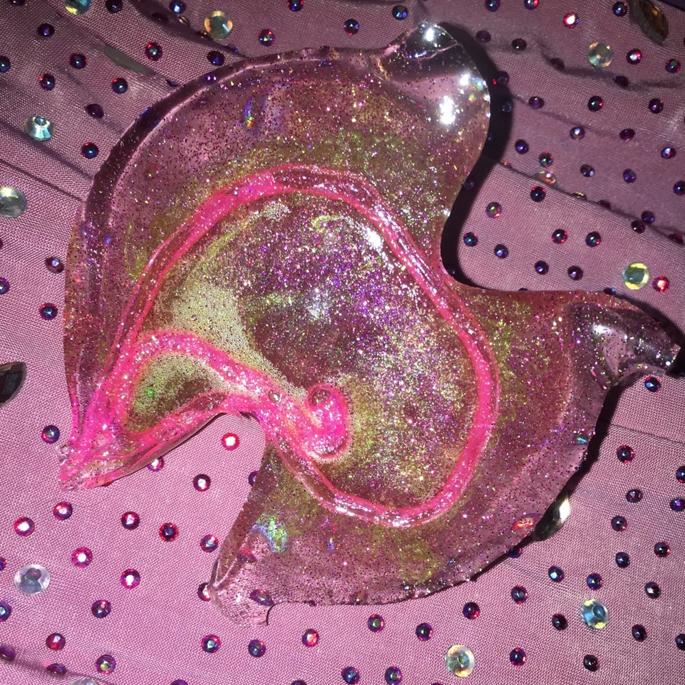 Glitter Resin Piece